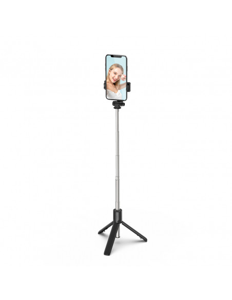 
Teleskopinė asmenukių lazda su nuotolinio valdymo pultu, trikojis telefonui 0,7 m - juoda
