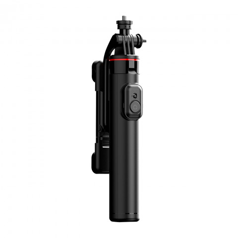 
Teleskopinė asmenukių lazda su nuotolinio valdymo pultu + 2 LED lempos, telefono trikojis 1,3 m - juoda
