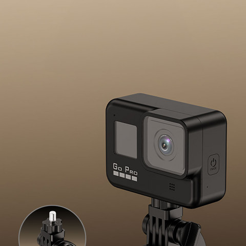 
Teleskopinė asmenukių lazda su nuotolinio valdymo pultu, telefono trikojis, 1,75 m aliuminio - juoda
