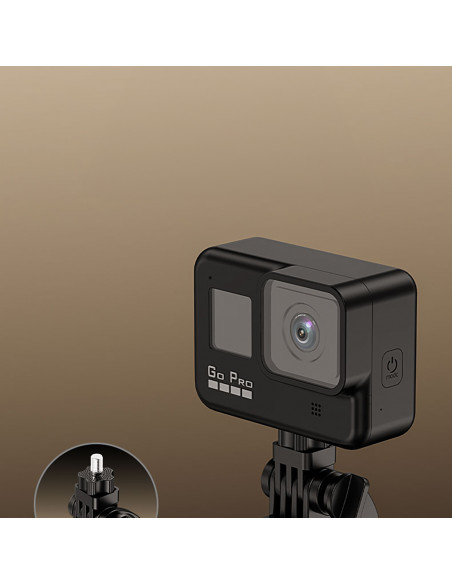 
Teleskopinė asmenukių lazda su nuotolinio valdymo pultu, telefono trikojis, 1,75 m aliuminio - juoda
