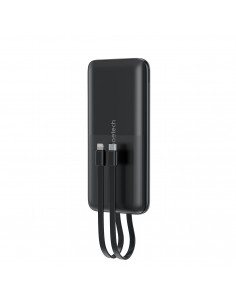 
Nešiojamoji baterija 10000 mAh 22,5 W USB-A USB-C micro USB su USB-C ir „Lightning“ laidu – juoda
