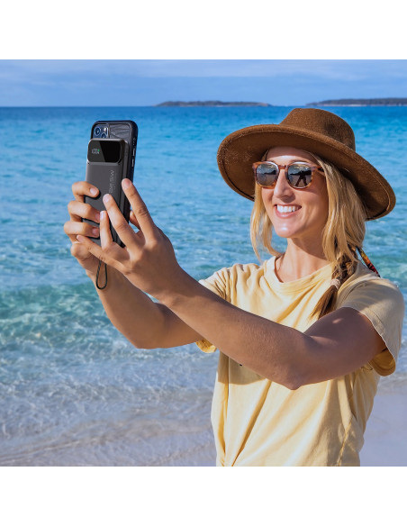 
Nešiojamoji baterija 10000 mAh 22,5 W PD USB-A USB-C - juoda
