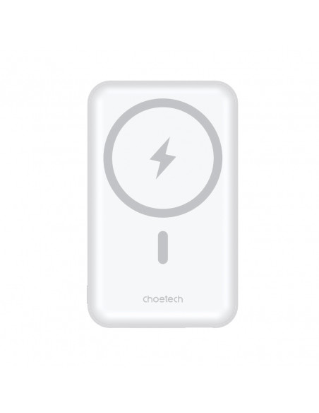 
Nešiojamoji baterija 10000 mAh 20W „MagSafe USB-A“ su USB-C stovo funkcija – balta
