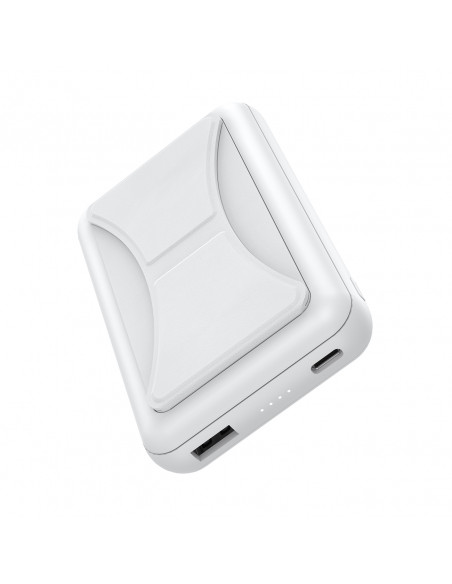 
Nešiojamoji baterija 10000 mAh 20W „MagSafe USB-A“ su USB-C stovo funkcija – balta
