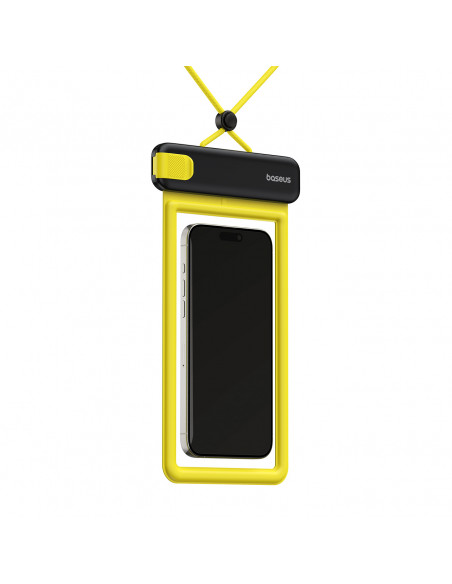 
Vandeniui atsparus dėklas 7,2 colio telefonui, IPX8, „Deep Dive“, 4 sluoksniai – juodas ir geltonas
