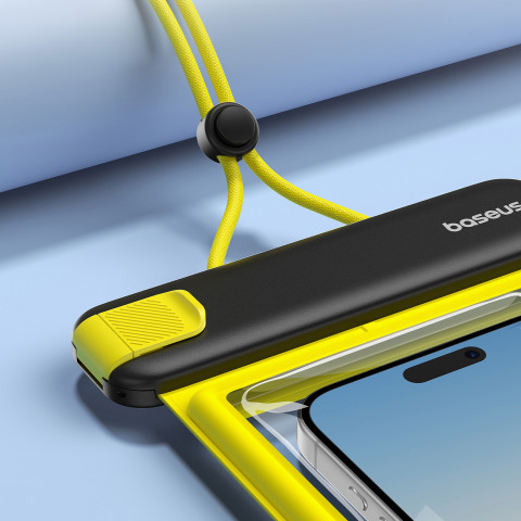 
Vandeniui atsparus dėklas 7,2 colio telefonui, IPX8, „Deep Dive“, 4 sluoksniai – juodas ir geltonas
