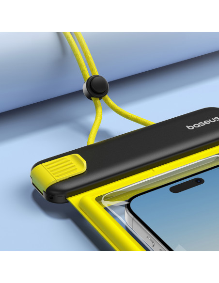 
Vandeniui atsparus dėklas 7,2 colio telefonui, IPX8, „Deep Dive“, 4 sluoksniai – juodas ir geltonas
