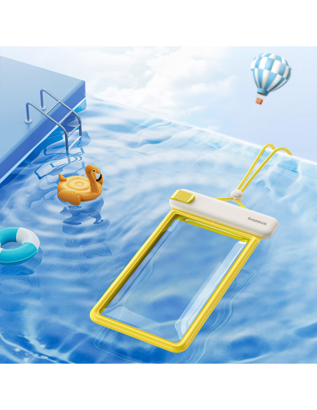 
Vandeniui atsparus dėklas 7,2 colio telefonui, IPX8, „Deep Dive“, 4 sluoksniai – baltas ir geltonas.
