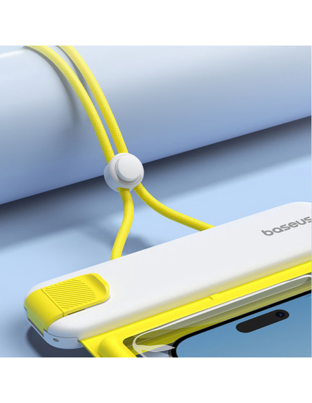 
Vandeniui atsparus dėklas 7,2 colio telefonui, IPX8, „Deep Dive“, 4 sluoksniai – baltas ir geltonas.
