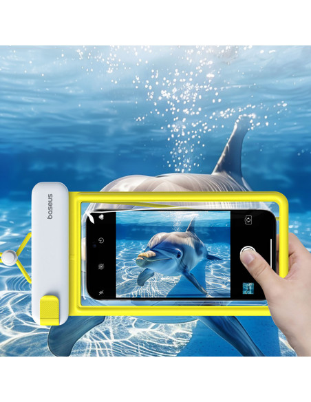 
Vandeniui atsparus dėklas 7,2 colio telefonui, IPX8, „Deep Dive“, 4 sluoksniai – baltas ir geltonas.
