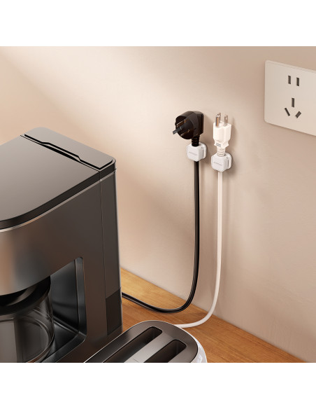 
Kabelių organizatorius, magnetinis, lipnus, RINKINYS 6 vnt. - baltas
