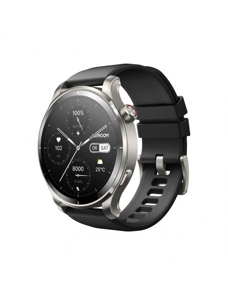 
„Venture“ serijos apvalus išmanusis laikrodis su skambučių atsiliepimo funkcija + sidabrinė apyranke – pilkas
