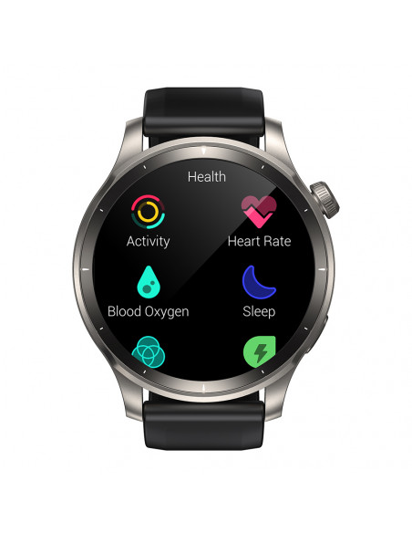 
„Venture“ serijos apvalus išmanusis laikrodis su skambučių atsiliepimo funkcija + sidabrinė apyranke – pilkas
