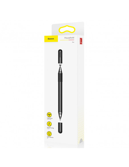 
Dvipusis „Golden Cudgel“ rašiklis planšetiniams kompiuteriams ir telefonams su gelio rašikliu – juodas
