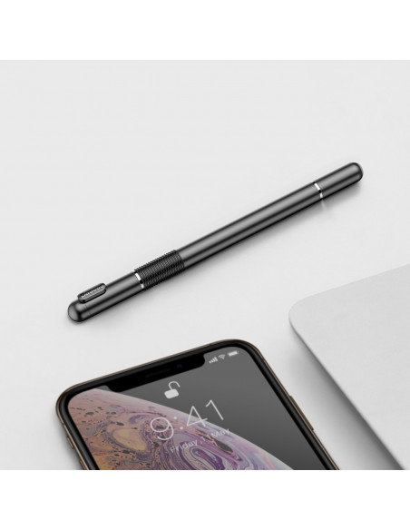 
Dvipusis „Golden Cudgel“ rašiklis planšetiniams kompiuteriams ir telefonams su gelio rašikliu – juodas
