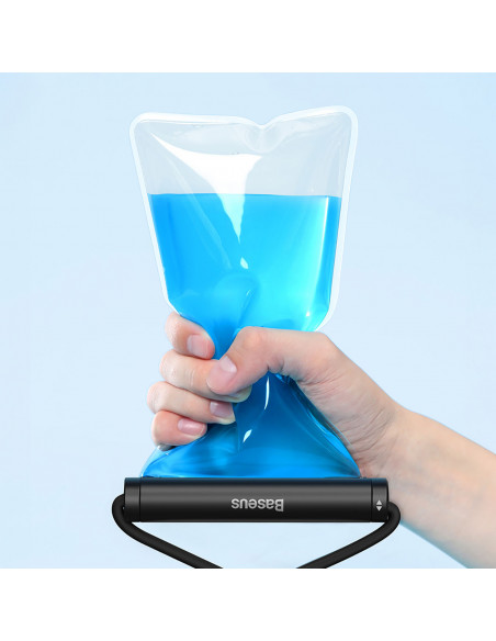 
Vandeniui atsparus dėklas 7,2 colio telefono su cilindriniu užsegimu IPX8 AquaGlide - juodas
