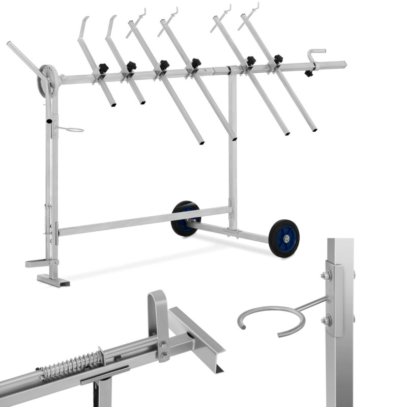 Stovas 360 besisukantis dažų vežimėlis iki 90 kg 6 rankenos STANDARTAS Stovas 360 besisukantis dažų vežimėlis iki 90 kg 6 rankenos STANDARTAS