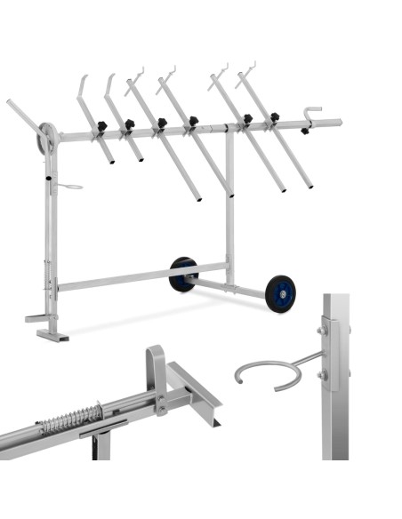 Stovas 360 besisukantis dažų vežimėlis iki 90 kg 6 rankenos STANDARTAS Stovas 360 besisukantis dažų vežimėlis iki 90 kg 6 rankenos STANDARTAS
