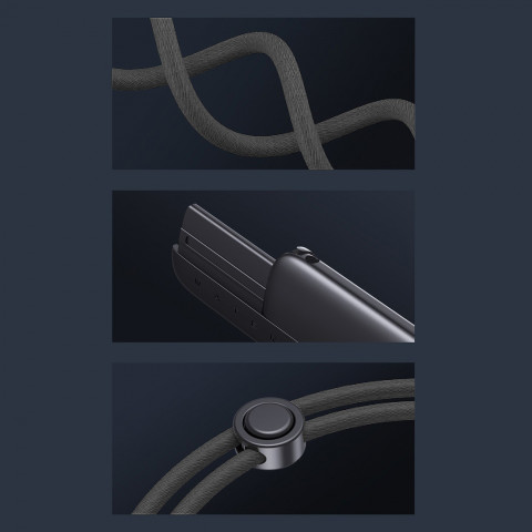 
„AquaGlide IPX8“ vandeniui atsparus telefono dėklas 7,2 colio telefonui su slankiojančia užrakto sistema – juodas
