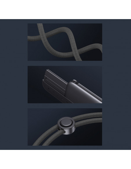 
„AquaGlide IPX8“ vandeniui atsparus telefono dėklas 7,2 colio telefonui su slankiojančia užrakto sistema – juodas
