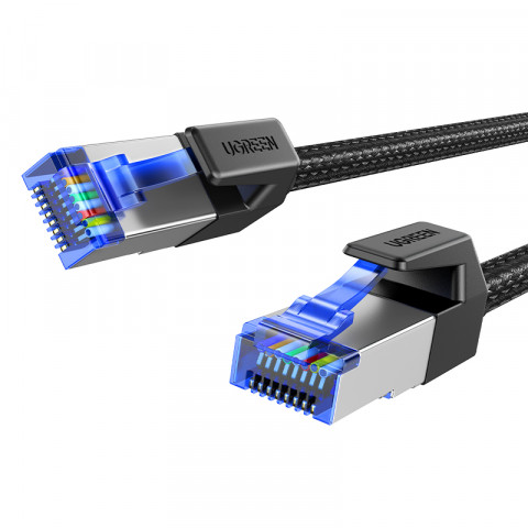 
Ethernet jungties laidas RJ45 Cat8 tinklo kabelis vario šerdimi 1,5 m - juodas
