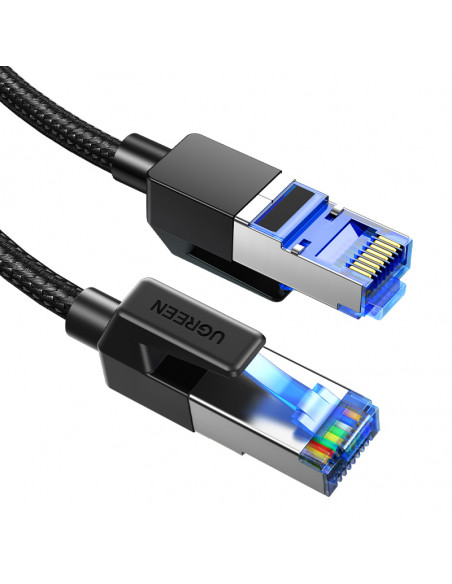 
Ethernet jungties laidas RJ45 Cat8 tinklo kabelis vario šerdimi 1,5 m - juodas
