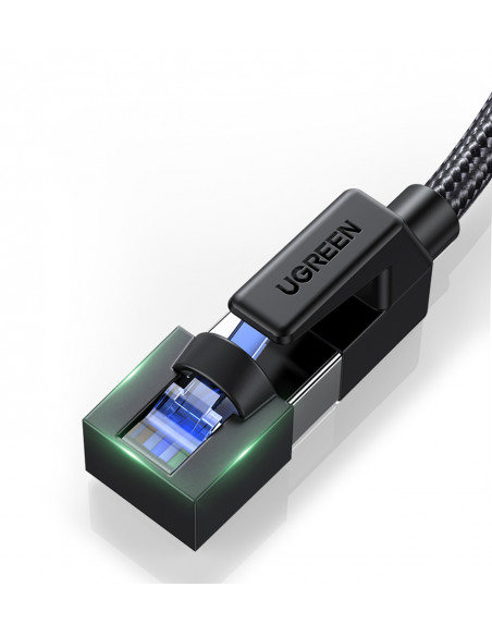 
Ethernet jungties laidas RJ45 Cat8 tinklo kabelis vario šerdimi 1,5 m - juodas
