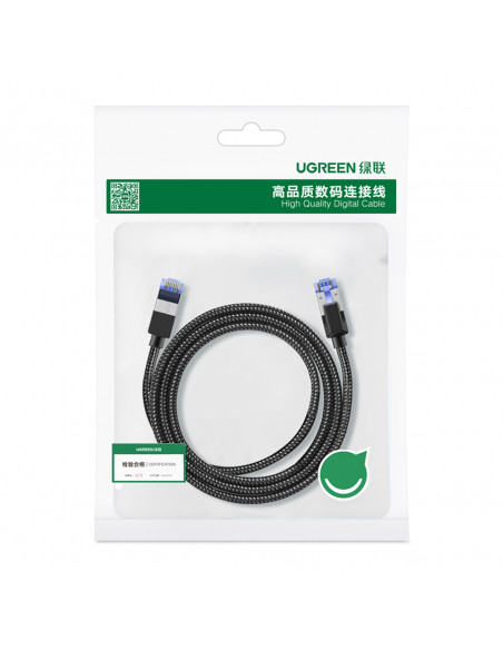 
Ethernet jungties laidas RJ45 Cat8 tinklo kabelis vario šerdimi 1,5 m - juodas
