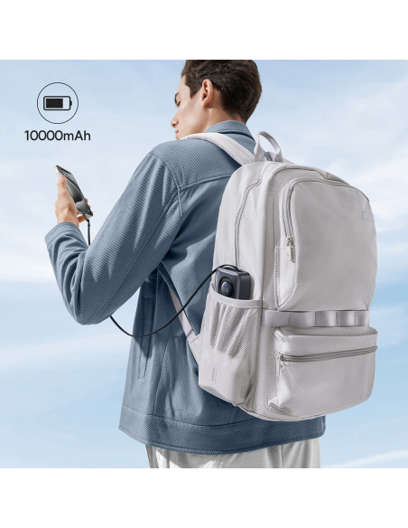 
„Free2Pull“ 10000 mAh 30 W išorinė baterija su USB-C prievadu ir ištraukiamu USB-C laidu – juoda
