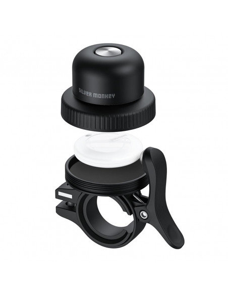 
„Tag Bicycle Bell“ dviračių sekiklis dviračio skambučio formos – juodas
