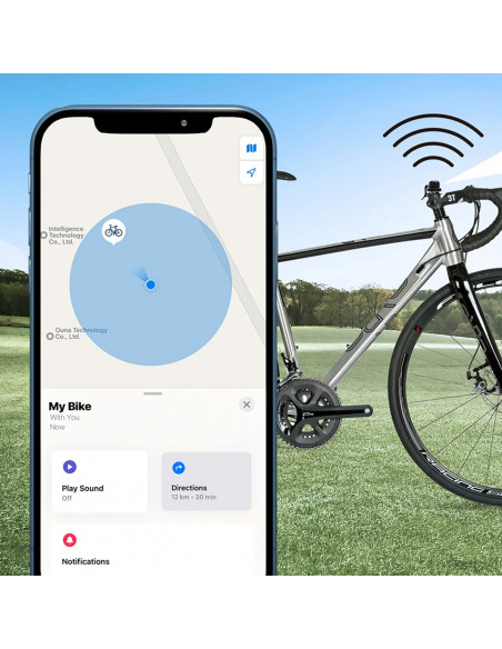 
„Tag Bicycle Bell“ dviračių sekiklis dviračio skambučio formos – juodas
