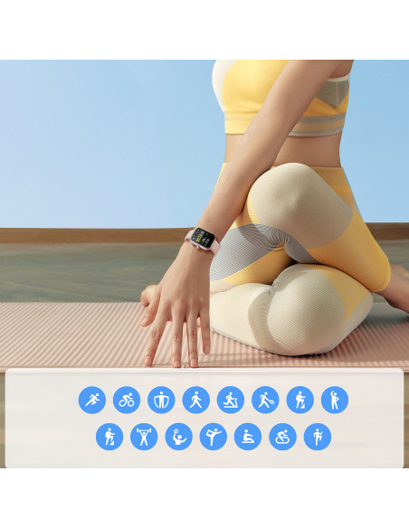 
„Fit-Life JR-FT5 Plus“ išmanusis laikrodis su skambučių atsiliepimo funkcija – rožinis
