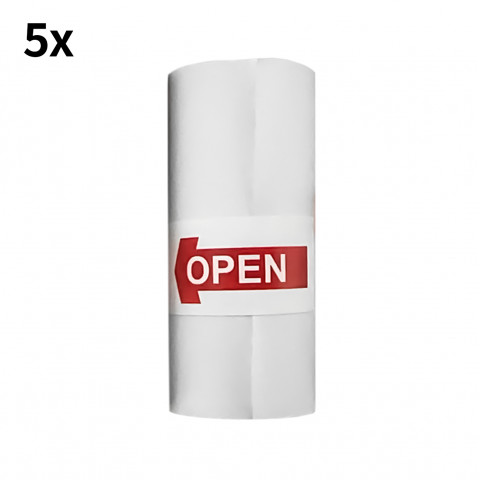 
Ritininis popierius terminiam spausdintuvui su HURC10 kamera, 57 mm x 5 m, rinkinys, 5 vnt. - baltas
