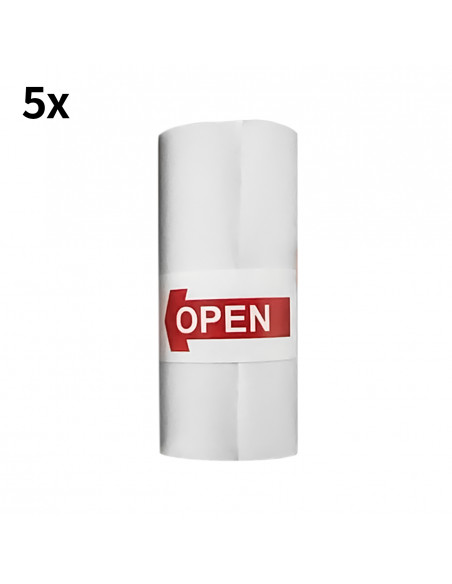 
Ritininis popierius terminiam spausdintuvui su HURC10 kamera, 57 mm x 5 m, rinkinys, 5 vnt. - baltas
