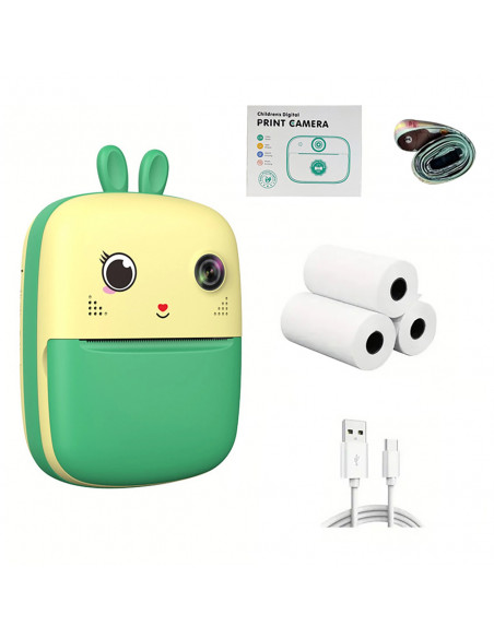 
Mini terminis spausdintuvas su kamera ir vaizdo kamera HURC10Z - žalias
