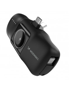 
Mini išorinė baterija 5000mAh 15W USB-C su Apple Watch įkrovikliu – juoda
