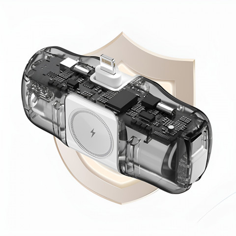 
Mini išorinė baterija 5000mAh 15W USB-C su „Apple Watch“ įkrovikliu – balta
