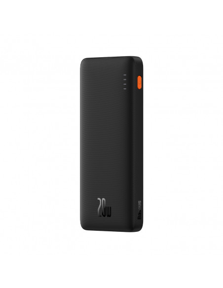 
„Airpow“ 20 W 10000 mAh išorinė baterija su USB-A - USB-C laidu, 30 cm, juoda
