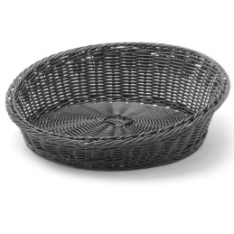 Vitrinos krepšelis duonos vaisiams įstrižas apvalus skersmuo. 370 mm juoda – Hendi 426593