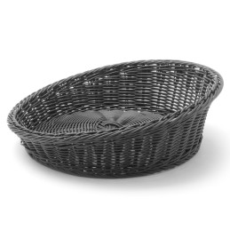 Vitrinos krepšelis duonos vaisiams įstrižas apvalus skersmuo. 370 mm juoda – Hendi 426593