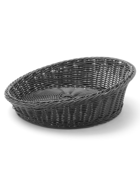 Vitrinos krepšelis duonos vaisiams įstrižas apvalus skersmuo. 370 mm juoda – Hendi 426593 Vitrinos krepšelis duonos vaisiams įstrižas apvalus skersmuo. 370 mm juoda – Hendi 426593