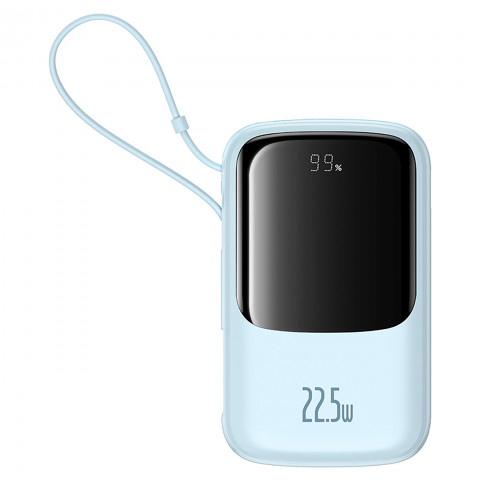 
Išorinė baterija 10000mAh Qpow Pro+ 22.5W USB-C - mėlyna
