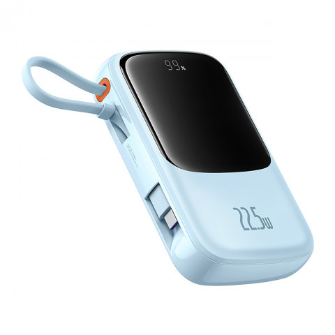 
Išorinė baterija 10000mAh Qpow Pro+ 22.5W USB-C - mėlyna
