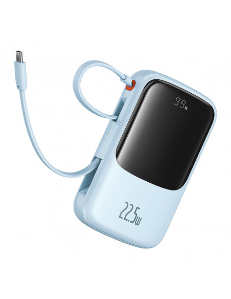 
Išorinė baterija 10000mAh Qpow Pro+ 22.5W USB-C - mėlyna
