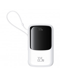 
Išorinė baterija 10000mAh Qpow Pro+ 22.5W USB-C - balta
