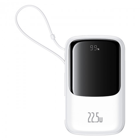
Išorinė baterija 10000mAh Qpow Pro+ 22.5W USB-C - balta
