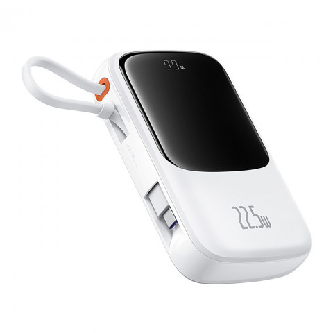 
Išorinė baterija 10000mAh Qpow Pro+ 22.5W USB-C - balta
