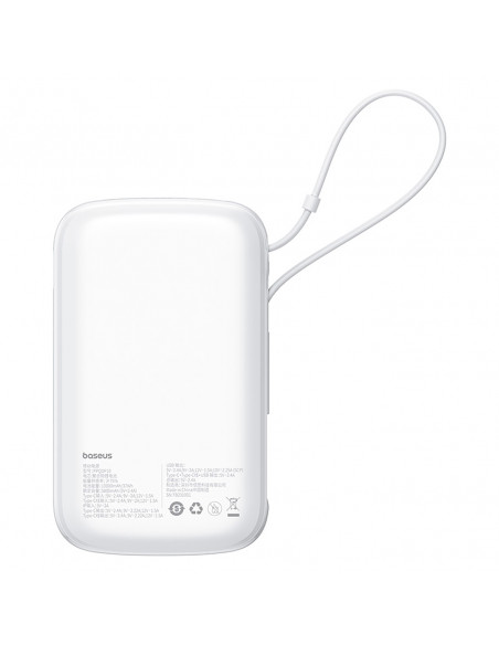 
Išorinė baterija 10000mAh Qpow Pro+ 22.5W USB-C - balta
