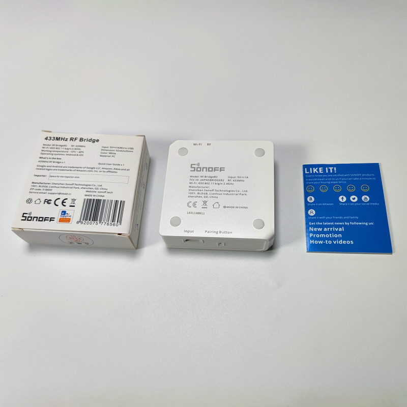 WiFi valdymo blokas skirtas RF433MHz įrenginiams baltas