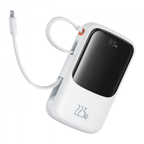 
Išorinė baterija 10000mAh Qpow Pro+ 22.5W USB-C - balta
